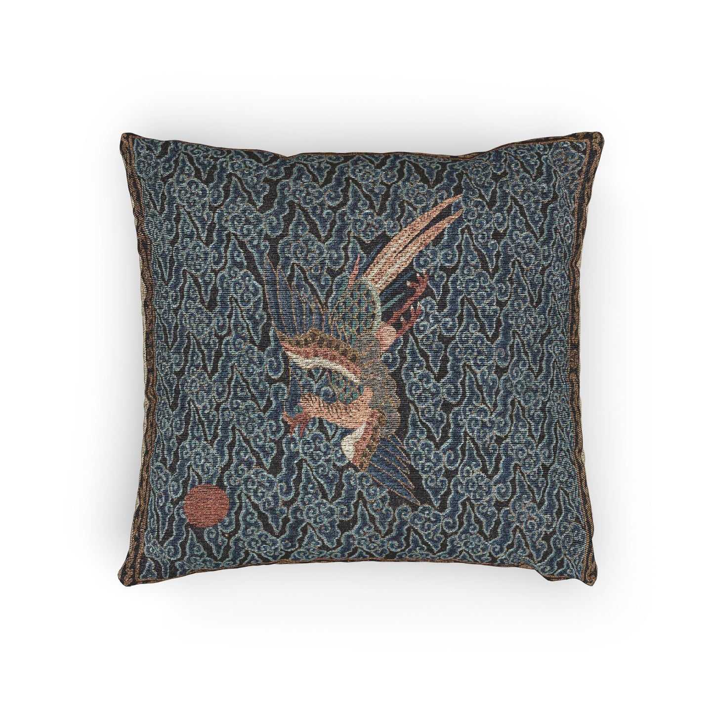 140_rank-badge-with-pheasant | Woven Pillow