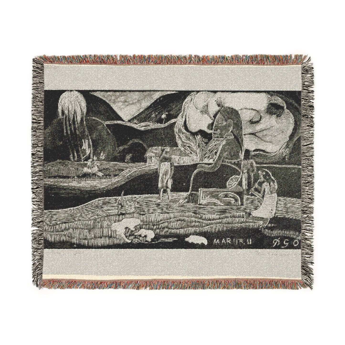 Paul Gauguin - Maruru (Offerings of Gratitude), from the Noa Noa Suite | Woven Tapestry Blanket