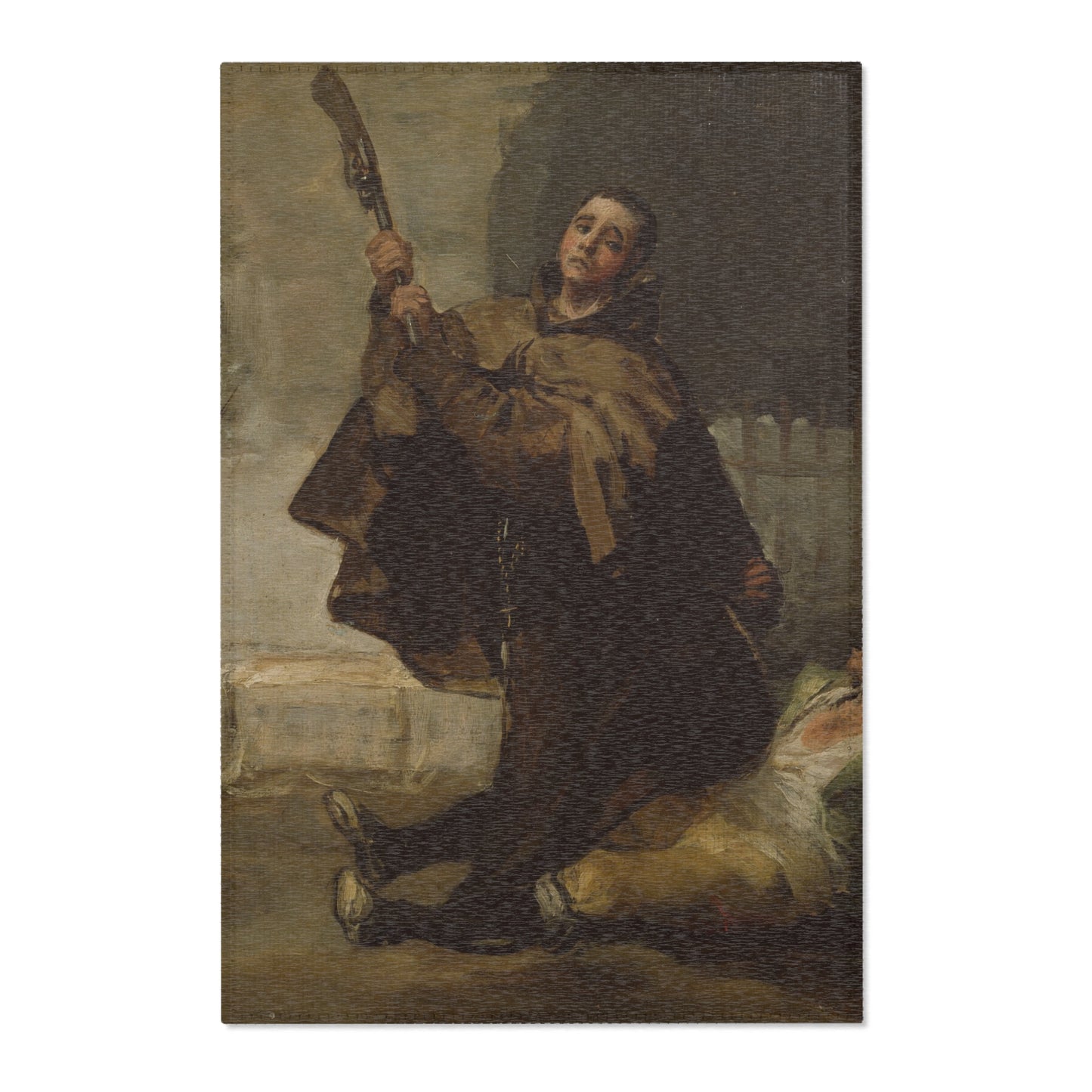 Francisco José de Goya y Lucientes - Friar Pedro Clubs El Maragato with the Butt of the Gun | Area Rug