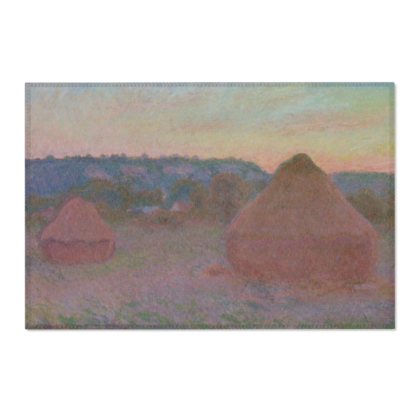 Claude Monet - Stacks of Wheat (End of Day, Autumn) | Area Rug