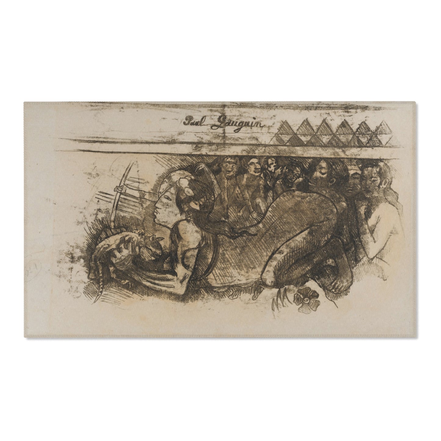 Paul Gauguin - Woman with a Cat | Area Rug