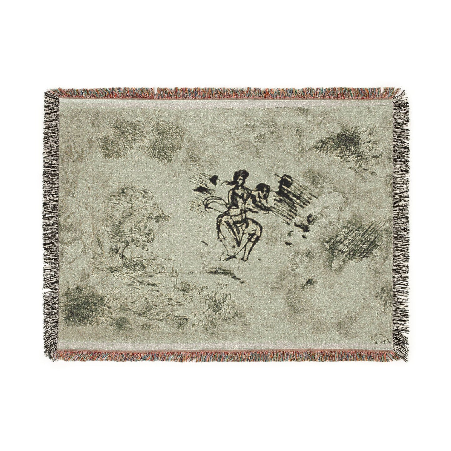 Claude Lorrain - Seated Woman and Other Sketches | Woven Tapestry Blanket