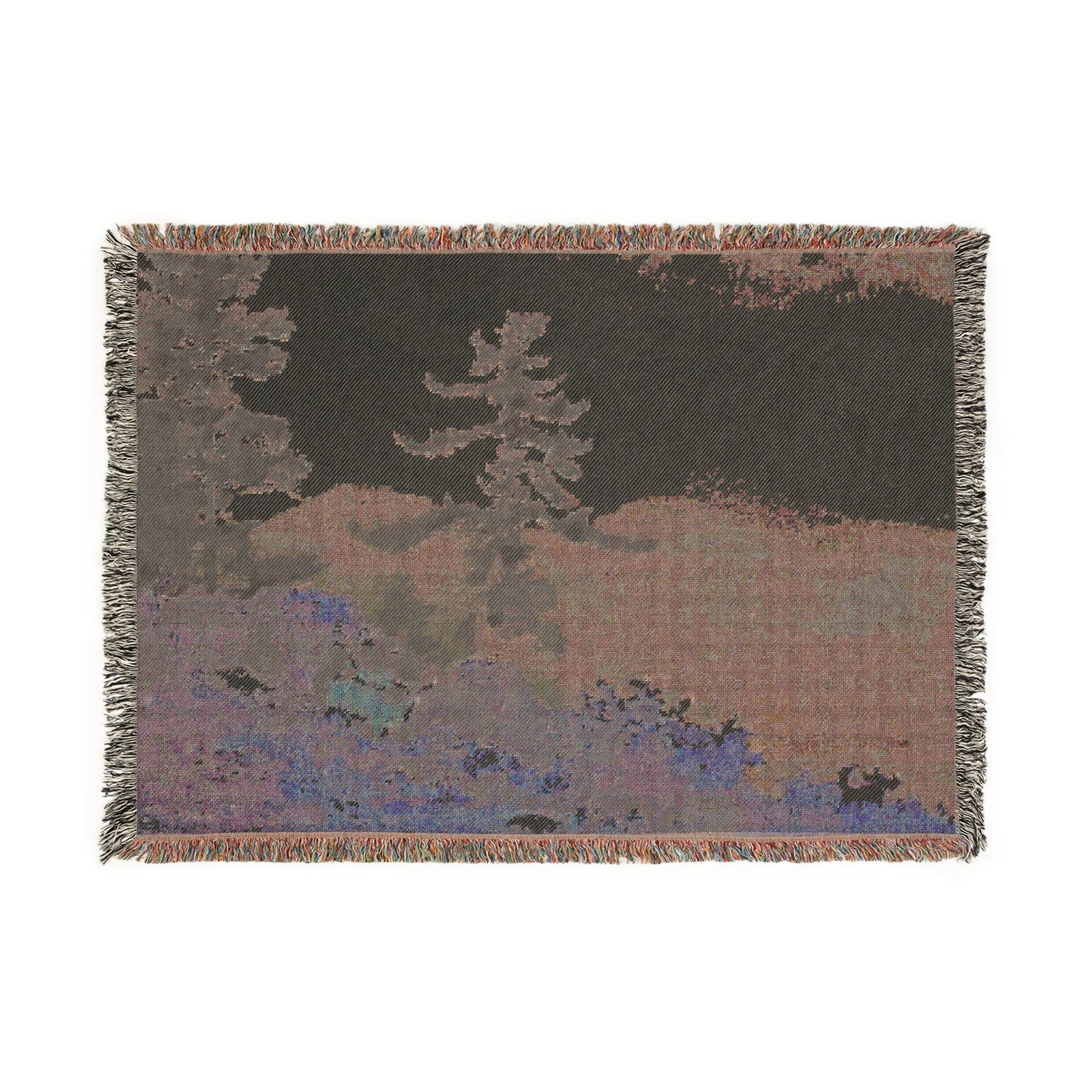Winslow Homer - North Woods Club, Adirondacks (The Interrupted Tete-a-Tete) | Woven Tapestry Blanket