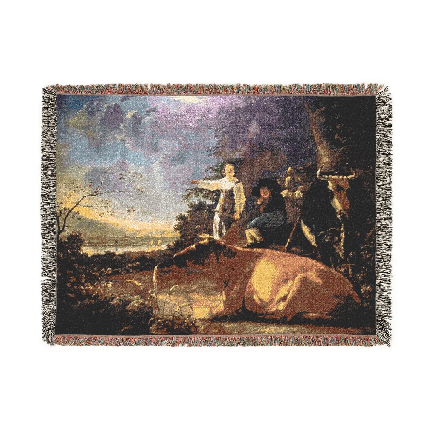 Aelbert Cuyp - Cattle with Shepherds | Woven Tapestry Blanket