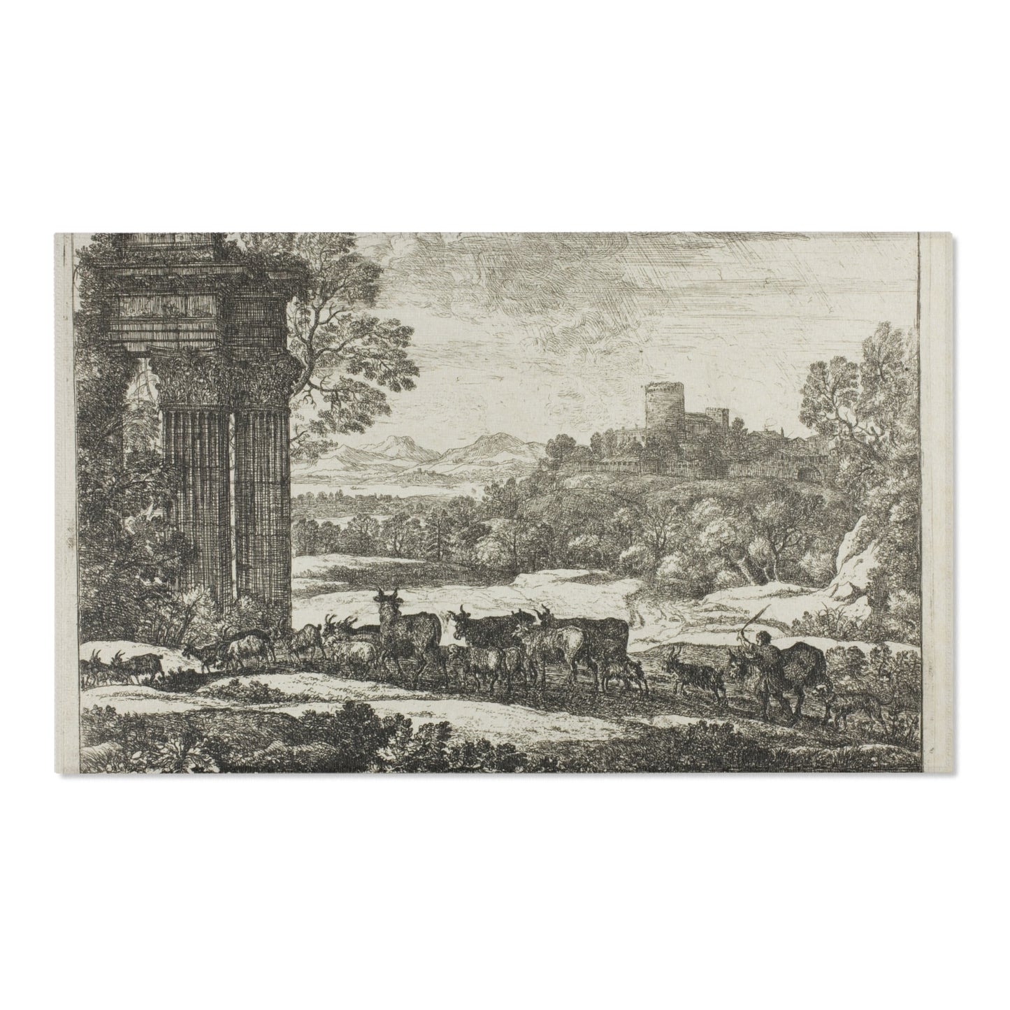 Claude Lorrain - The Herd Returning in Stormy Weather | Area Rug