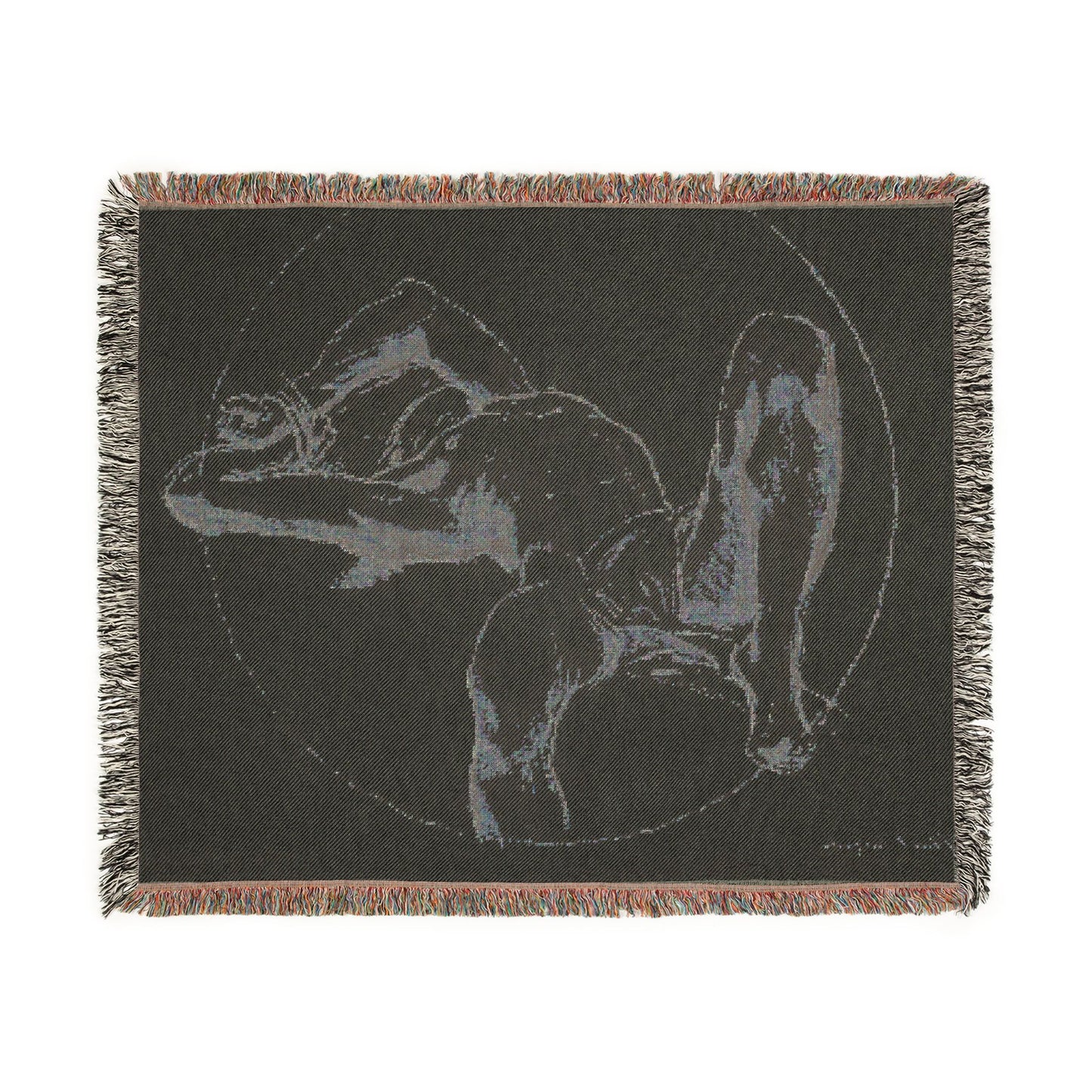 John Singer Sargent - Bound Man (recto); Sketch of Bound Man (verso) | Woven Tapestry Blanket
