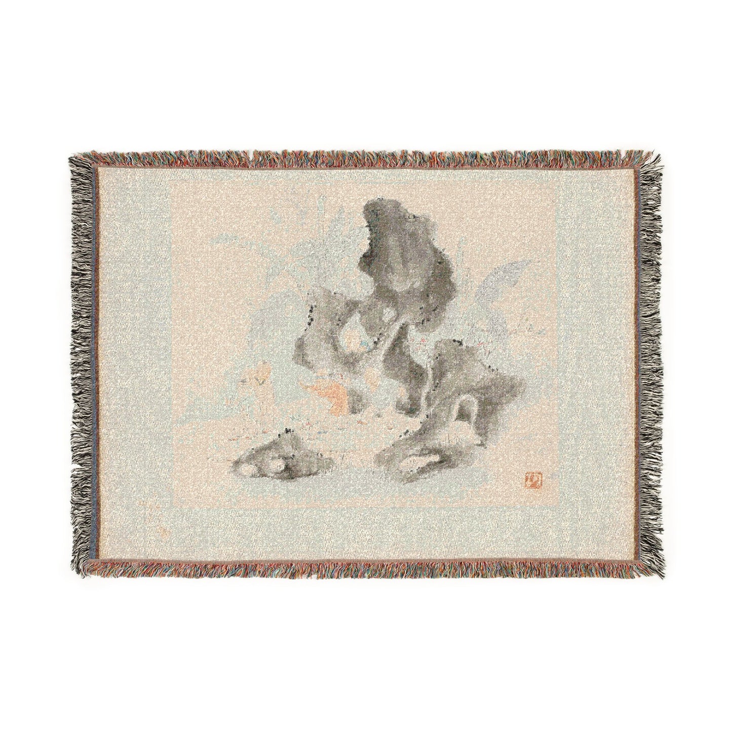 116_children-playing-blindman-s-buff-in-a-garden | Woven Tapestry Blanket