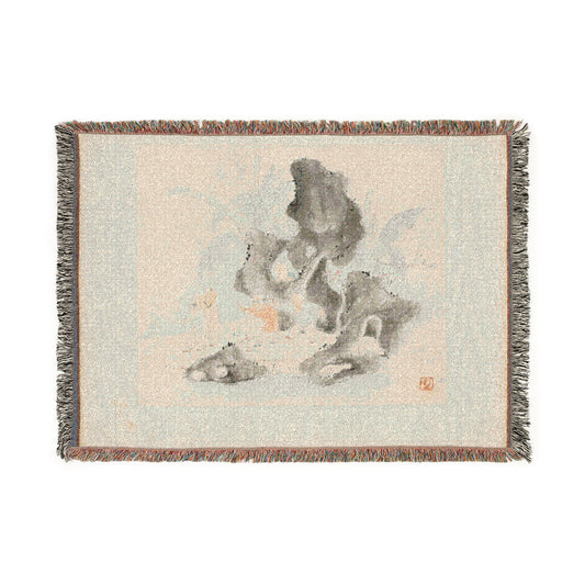 Children Playing Blindman's Buff Tapestry Blanket