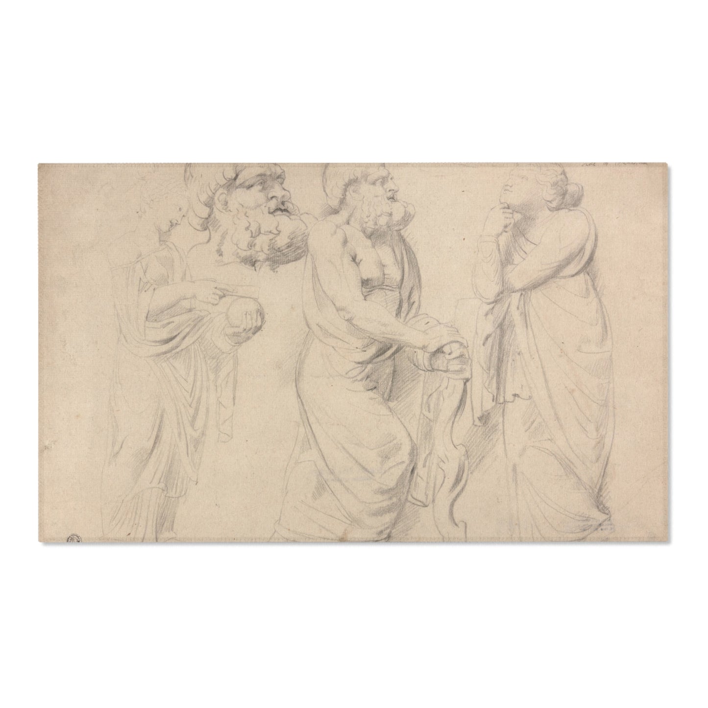 Peter Paul Rubens - Studies of a Roman Sarcophagus | Area Rug