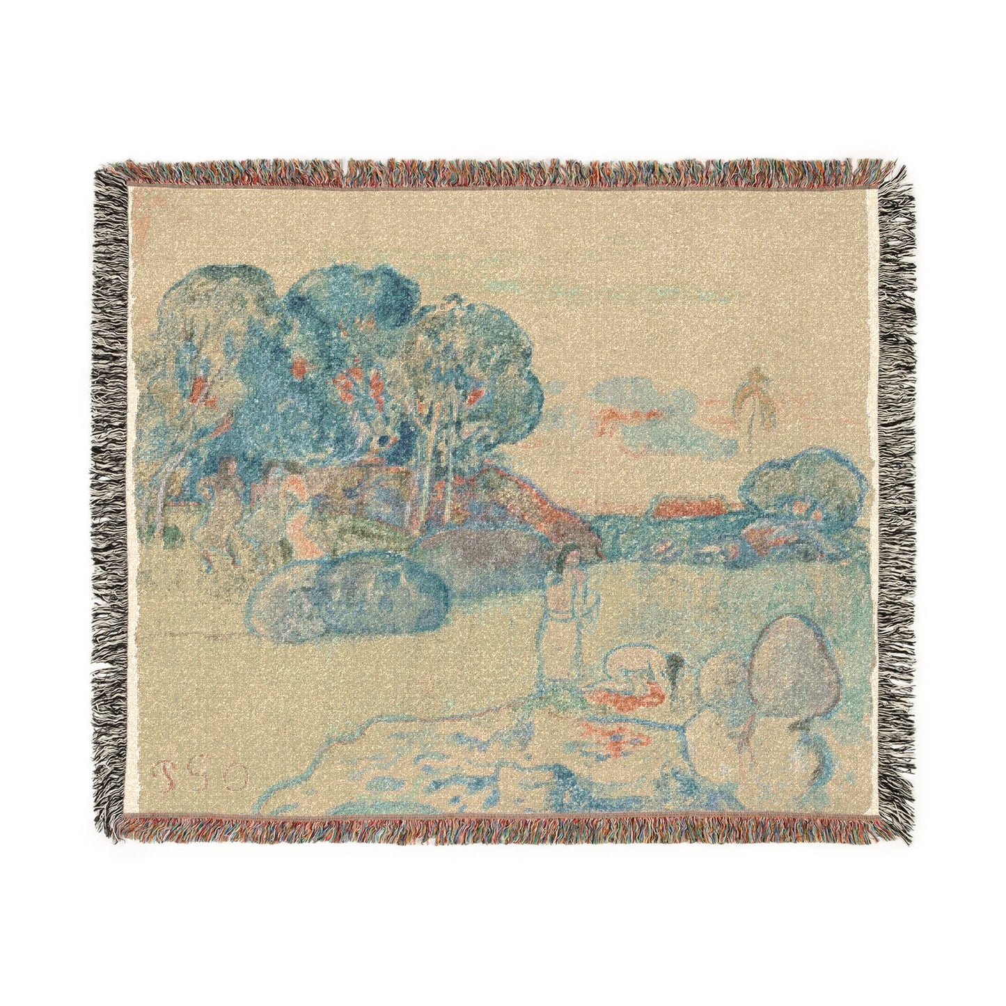 Paul Gauguin - Tahitian Landscape | Woven Tapestry Blanket