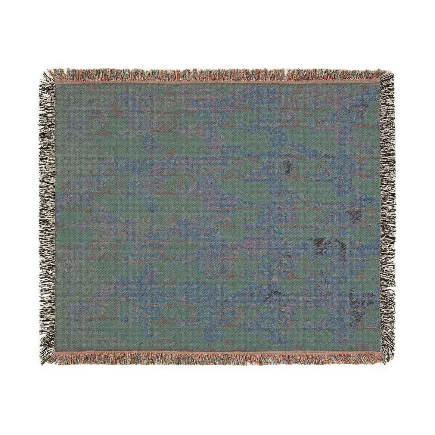 Lineage Portrait of Buddhist Monks Woven Throw Blanket