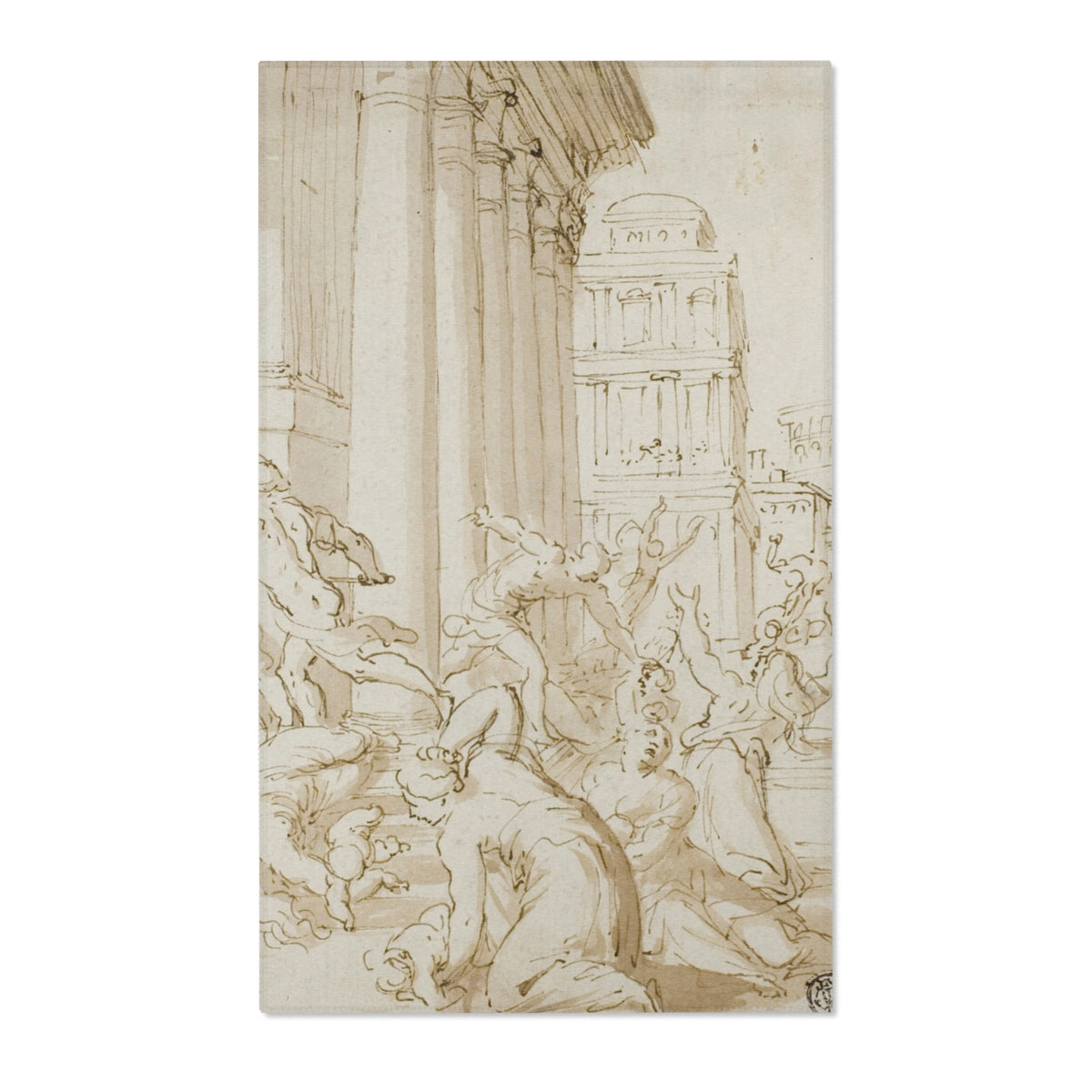 Massacre of the Innocents (school of Poussin) Area Rug