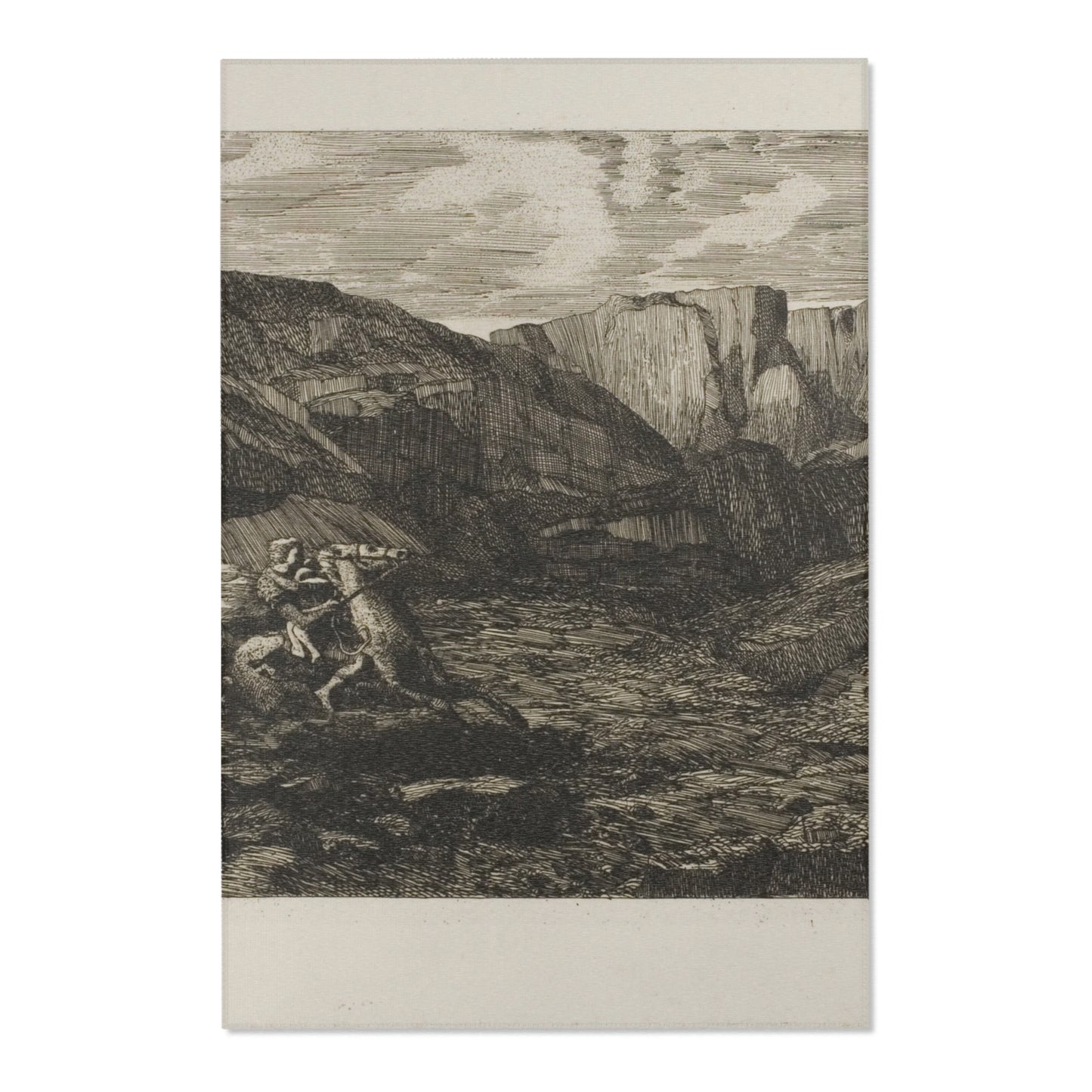 Odilon Redon - Fear | Area Rug