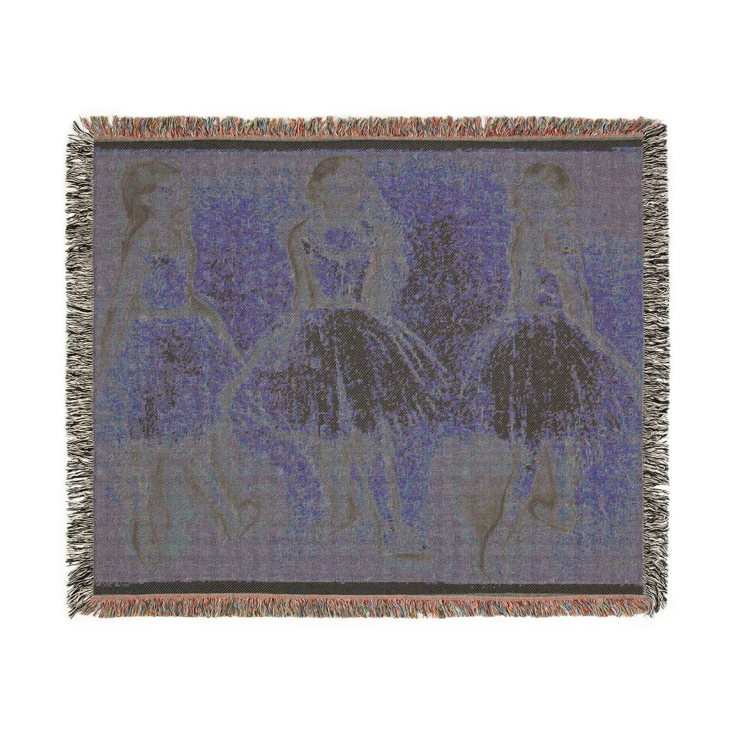 Hilaire Germain Edgar Degas - Three Studies of a Dancer in Fourth Position | Woven Tapestry Blanket