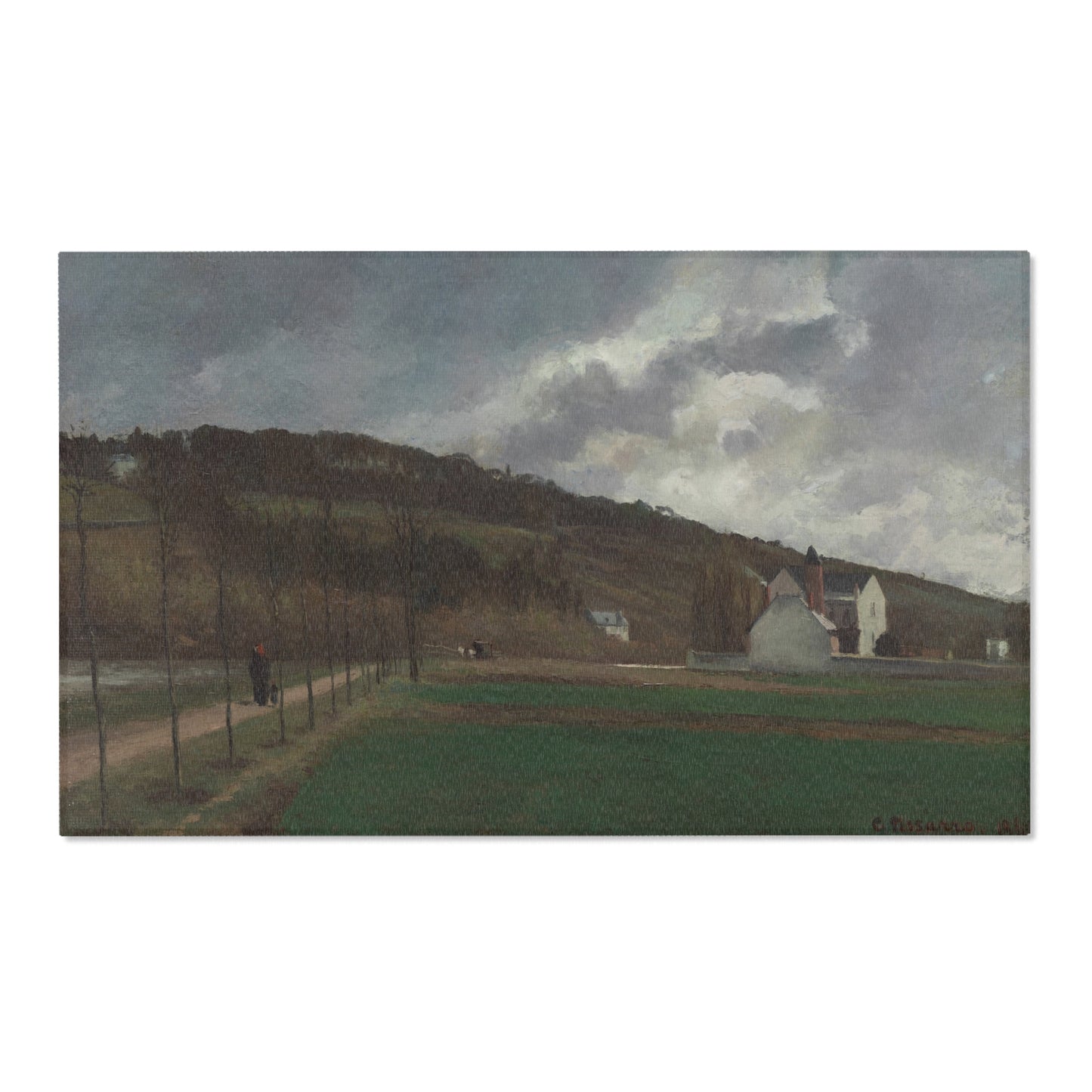 Camille Pissarro - The Banks of the Marne in Winter | Area Rug