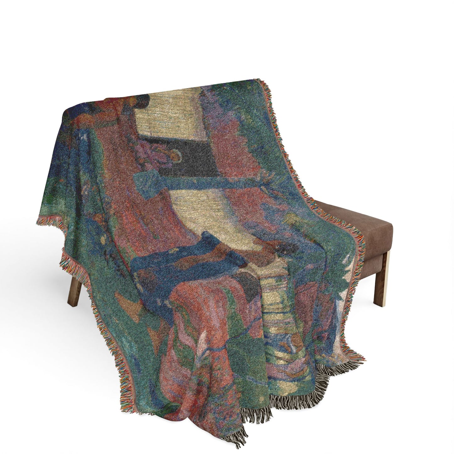 Paul Gauguin - No te aha oe riri (Why Are You Angry ) | Woven Tapestry Blanket