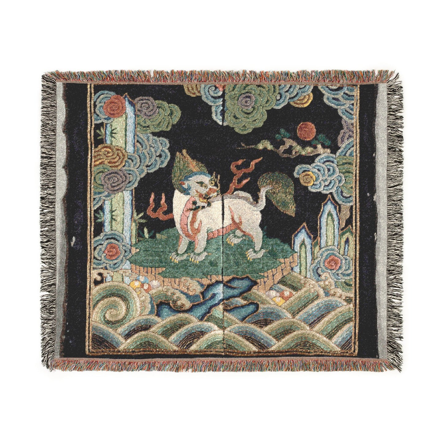 130_rank-badge-buzi | Woven Tapestry Blanket