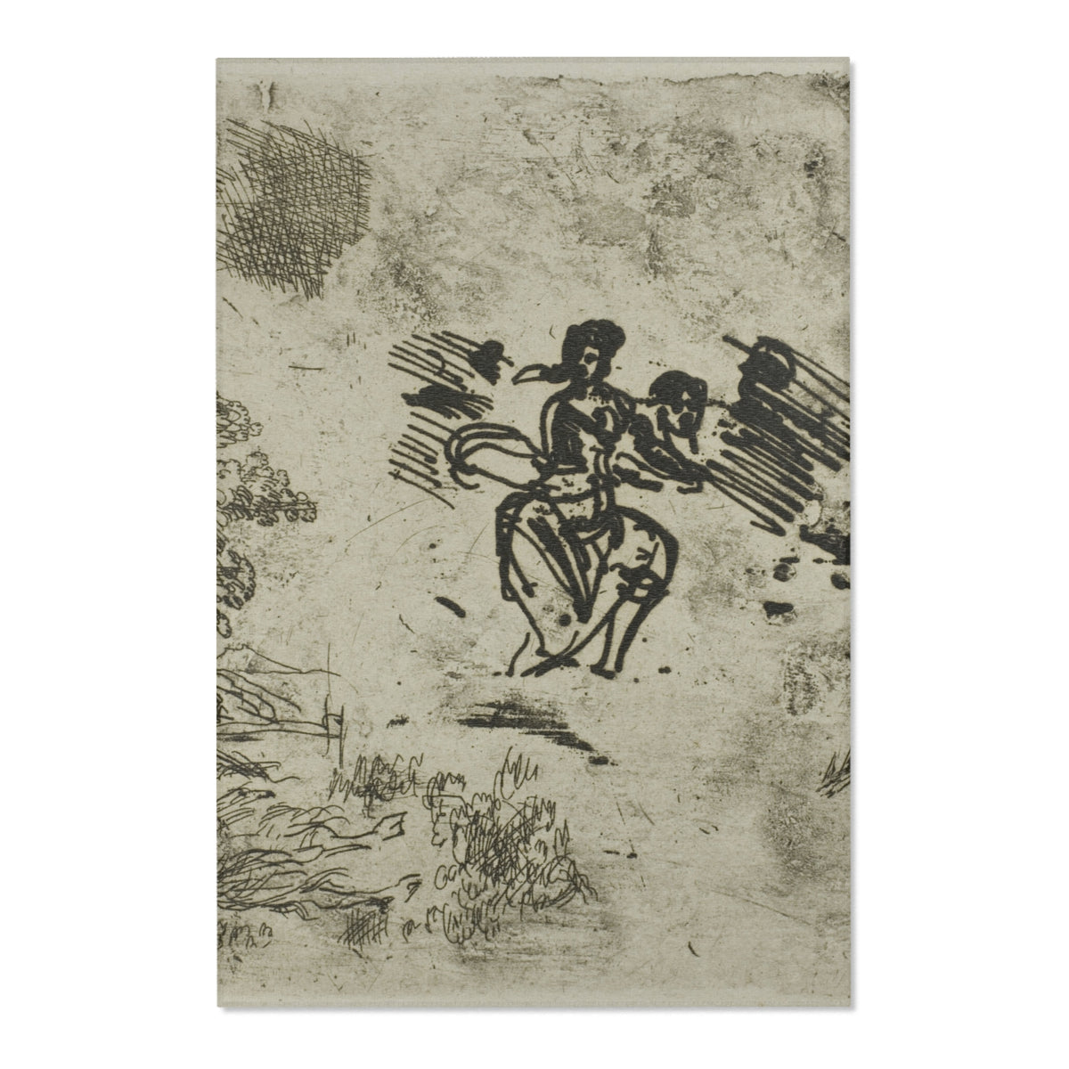 Seated Woman and Other Sketches — Lorrain Area Rug