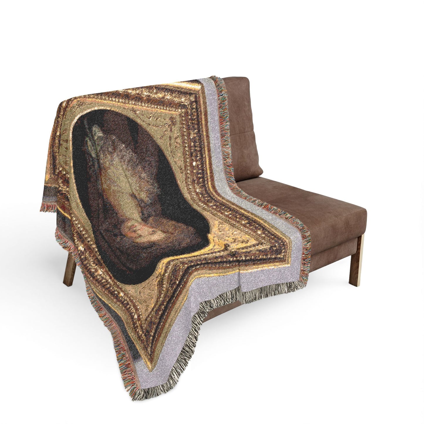 Portrait of Mary Anne Jolliffe Woven Throw Blanket