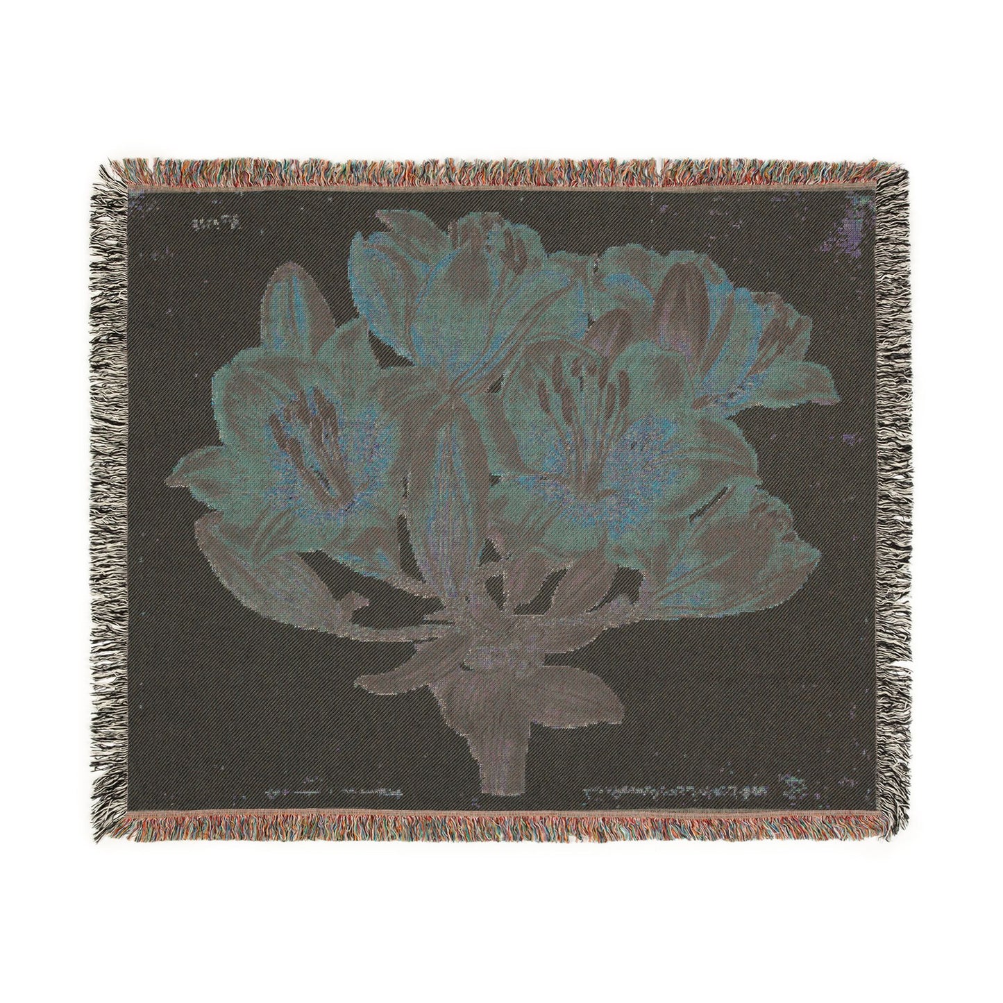 The Botanical Magazine or Flower Garden Displayed: Umbel-Flowering Bulb-Bearing Orange-Lily Woven Throw Blanket