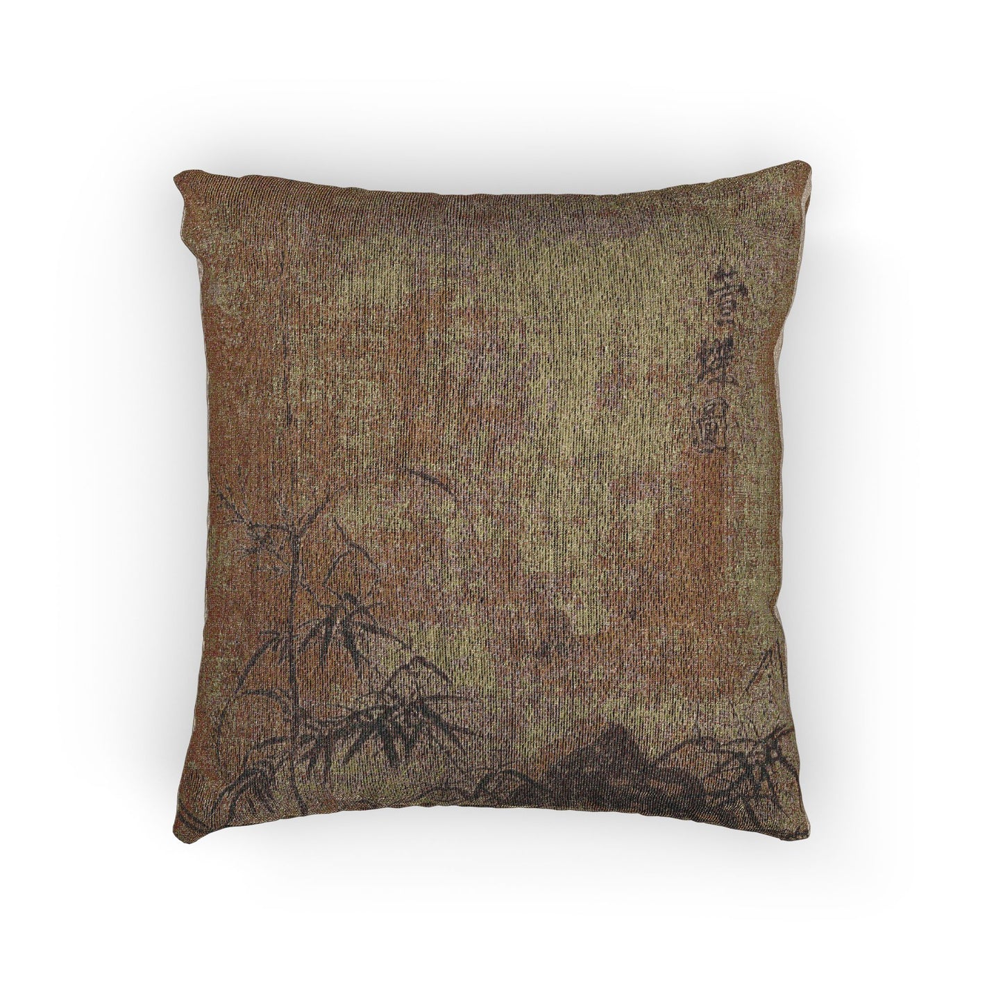Lily and Butterflies Woven Pillow