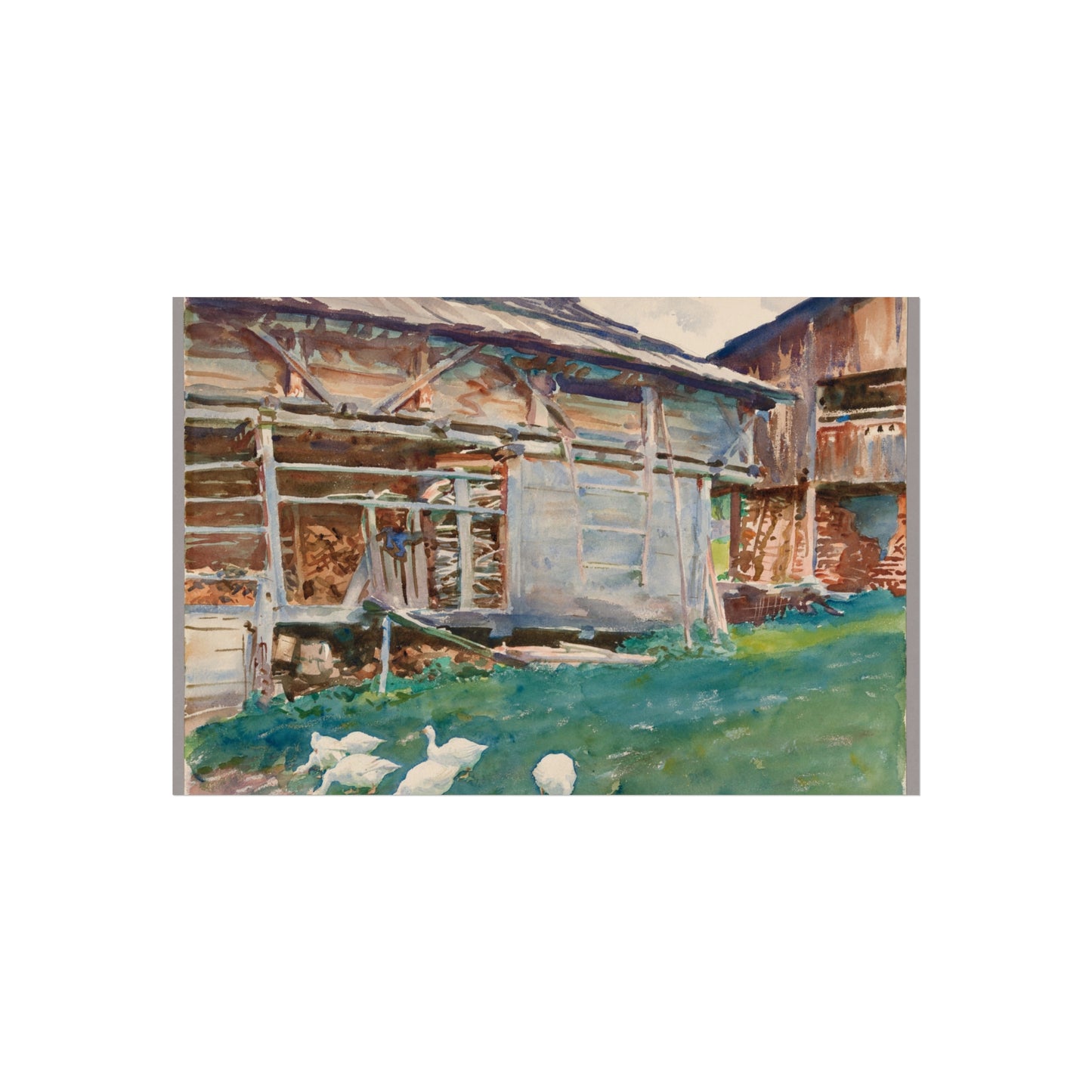 John Singer Sargent - Woodsheds, Tyrol | Fine Art Poster