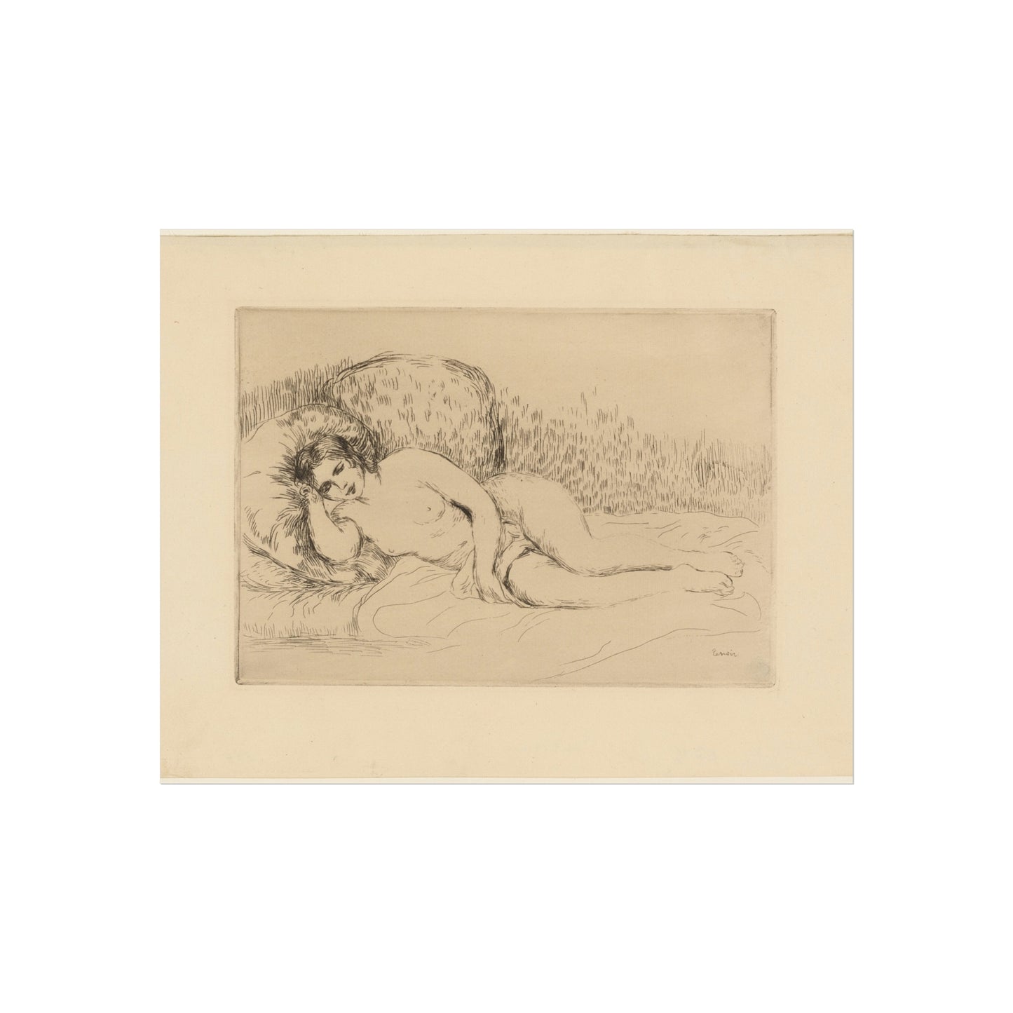 Pierre-Auguste Renoir - Woman Reclining, to the Left | Fine Art Poster