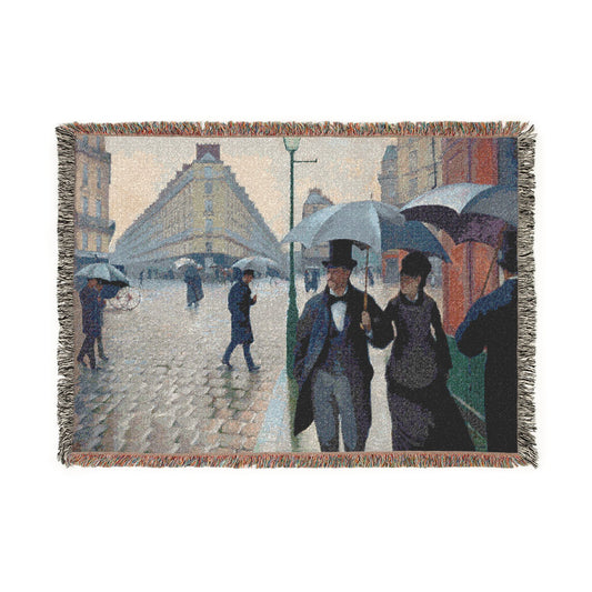 Paris Street; Rainy Day — Caillebotte Tapestry Blanket
