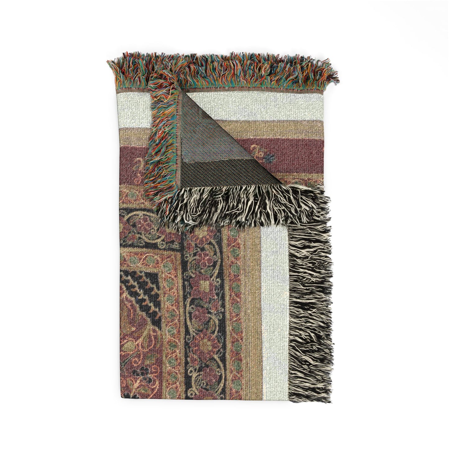 Royal Round Tent made for Muhammad Shah (wall panel with one design unit) Woven Throw Blanket