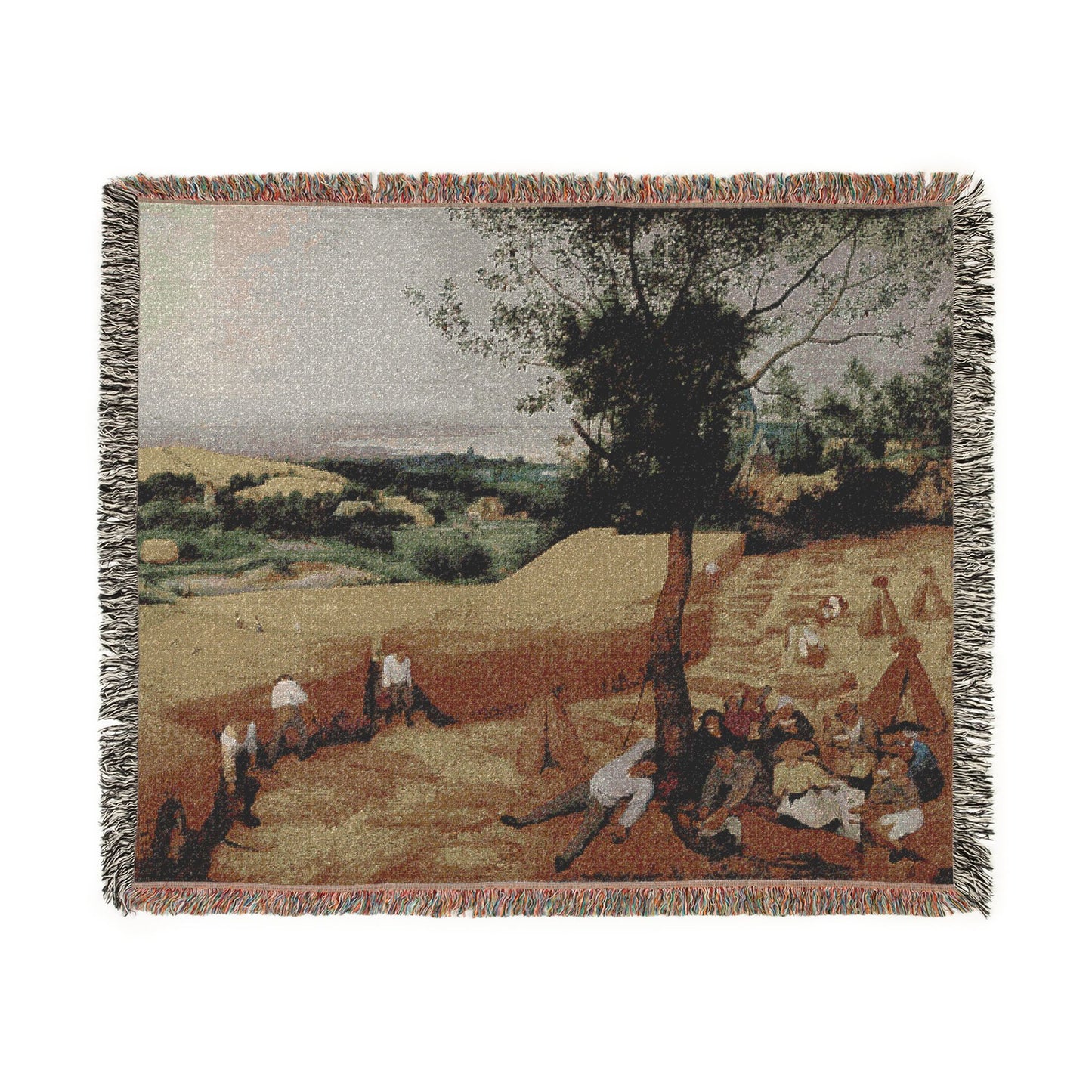 Pieter Bruegel the Elder- The Harvesters - Google Art Project | Woven Tapestry Blanket