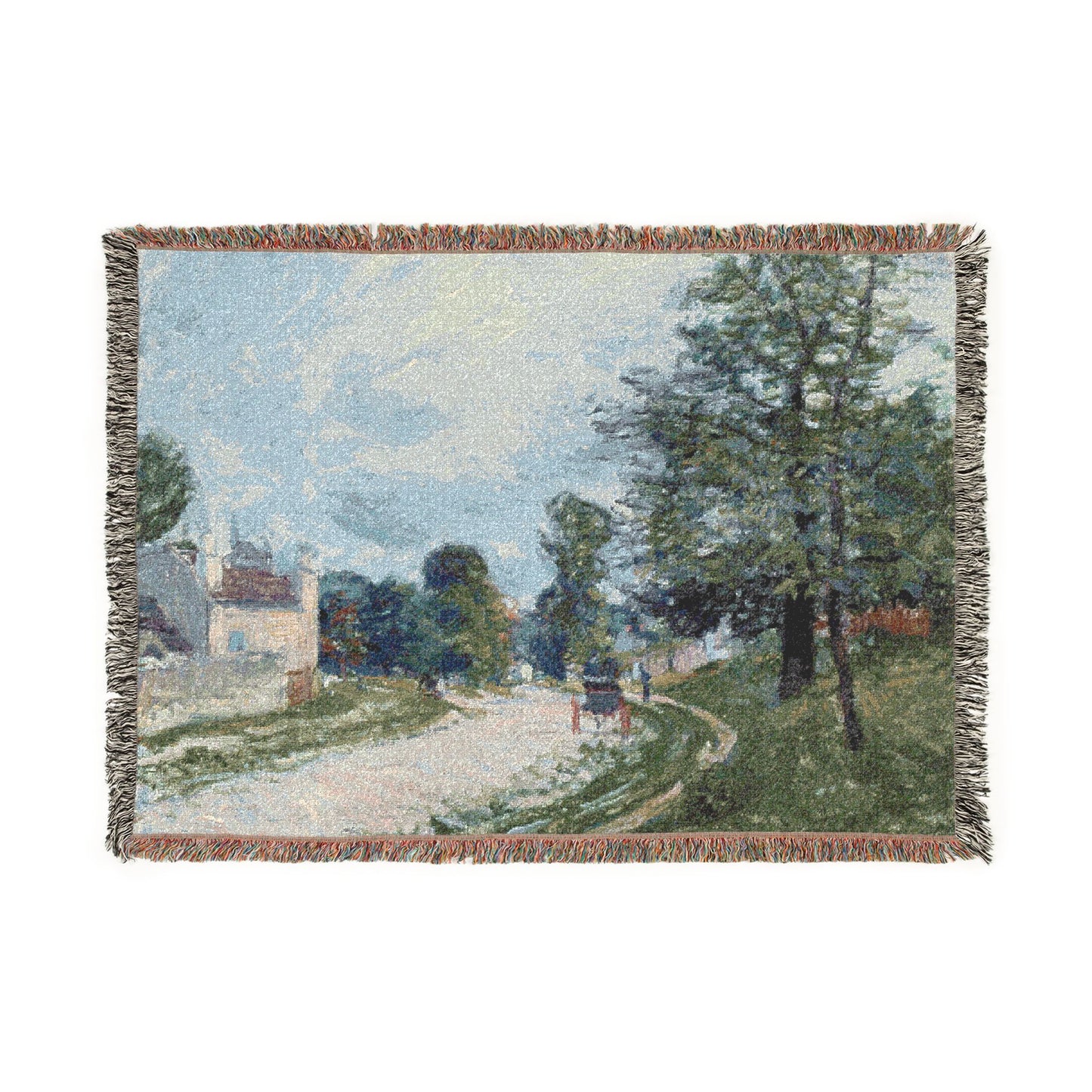 Alfred Sisley - A Turn in the Road | Woven Tapestry Blanket