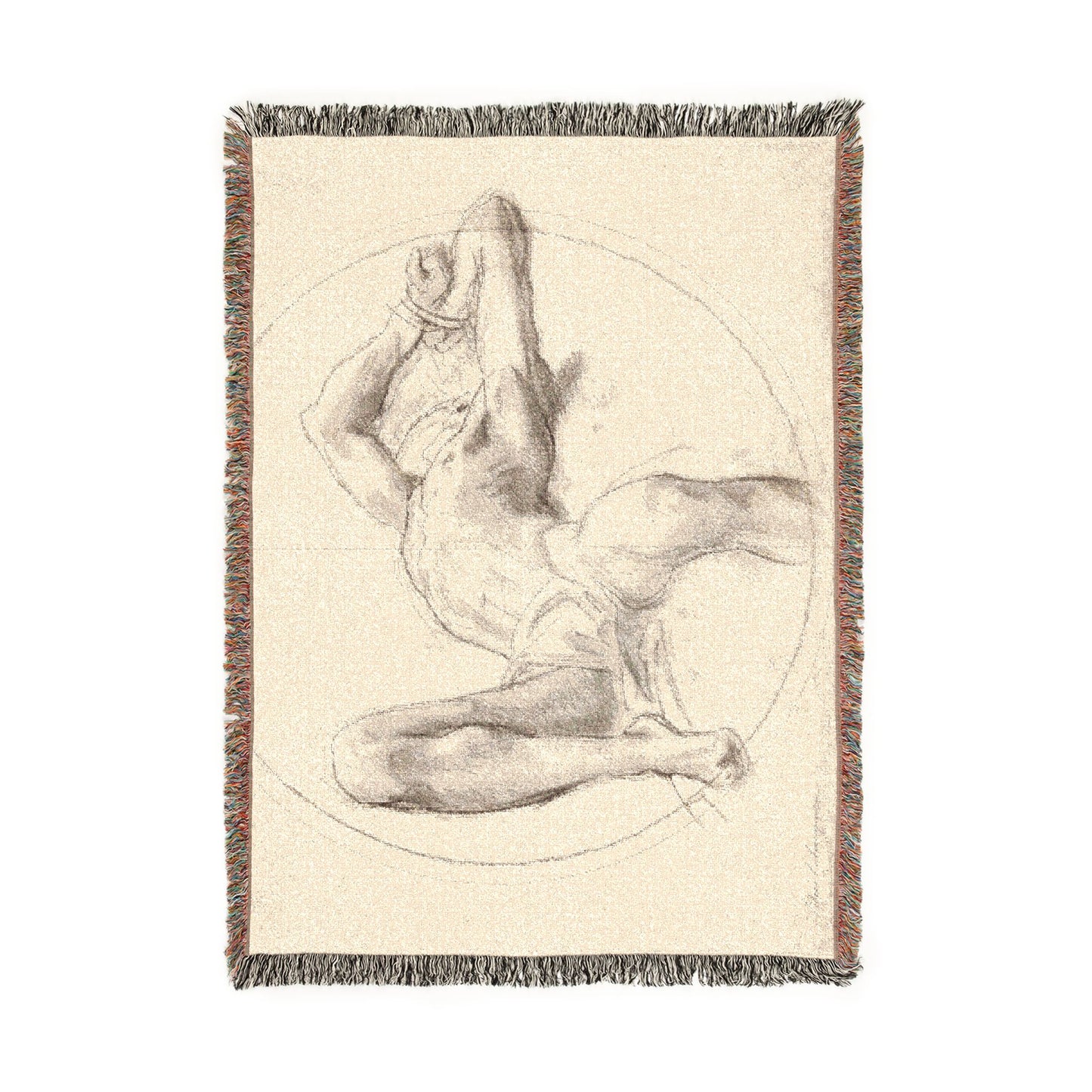 John Singer Sargent - Bound Man (recto); Sketch of Bound Man (verso) | Woven Tapestry Blanket