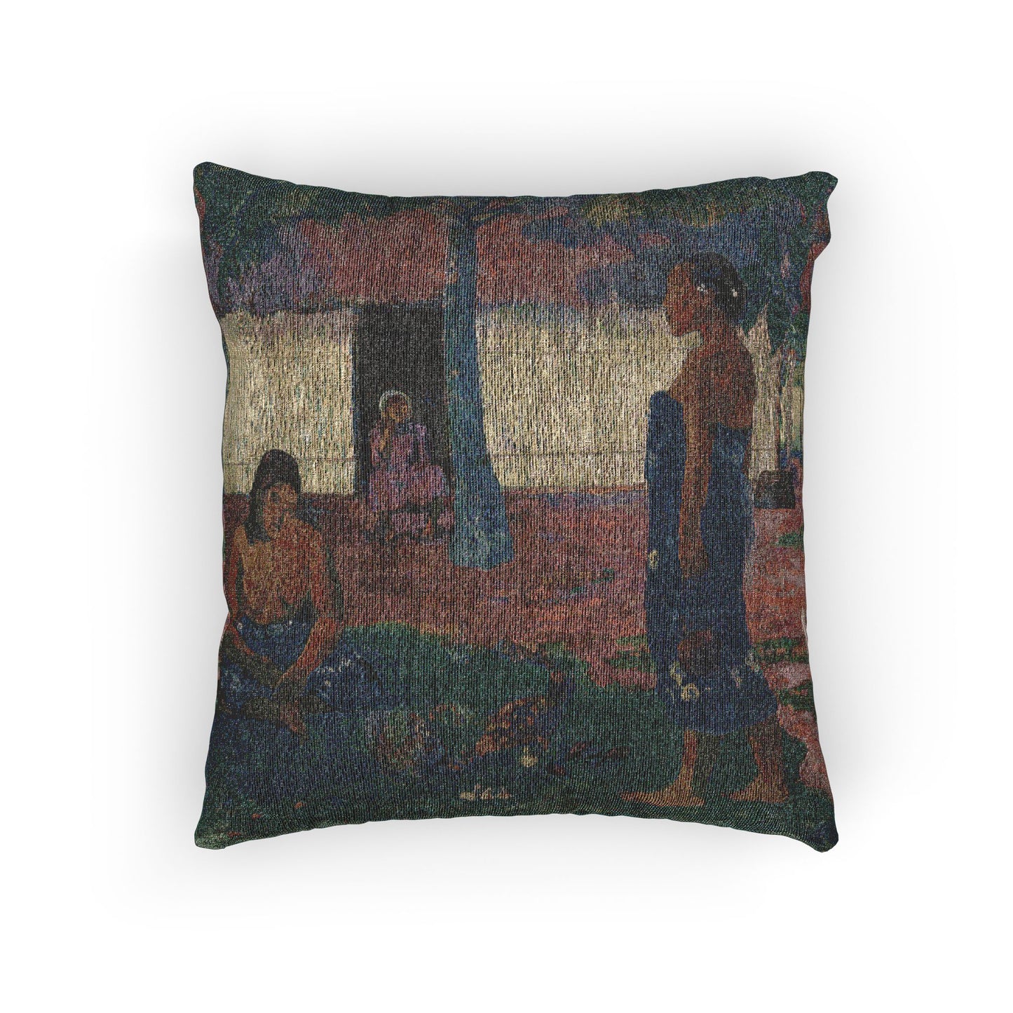Paul Gauguin - No te aha oe riri (Why Are You Angry ) | Woven Pillow