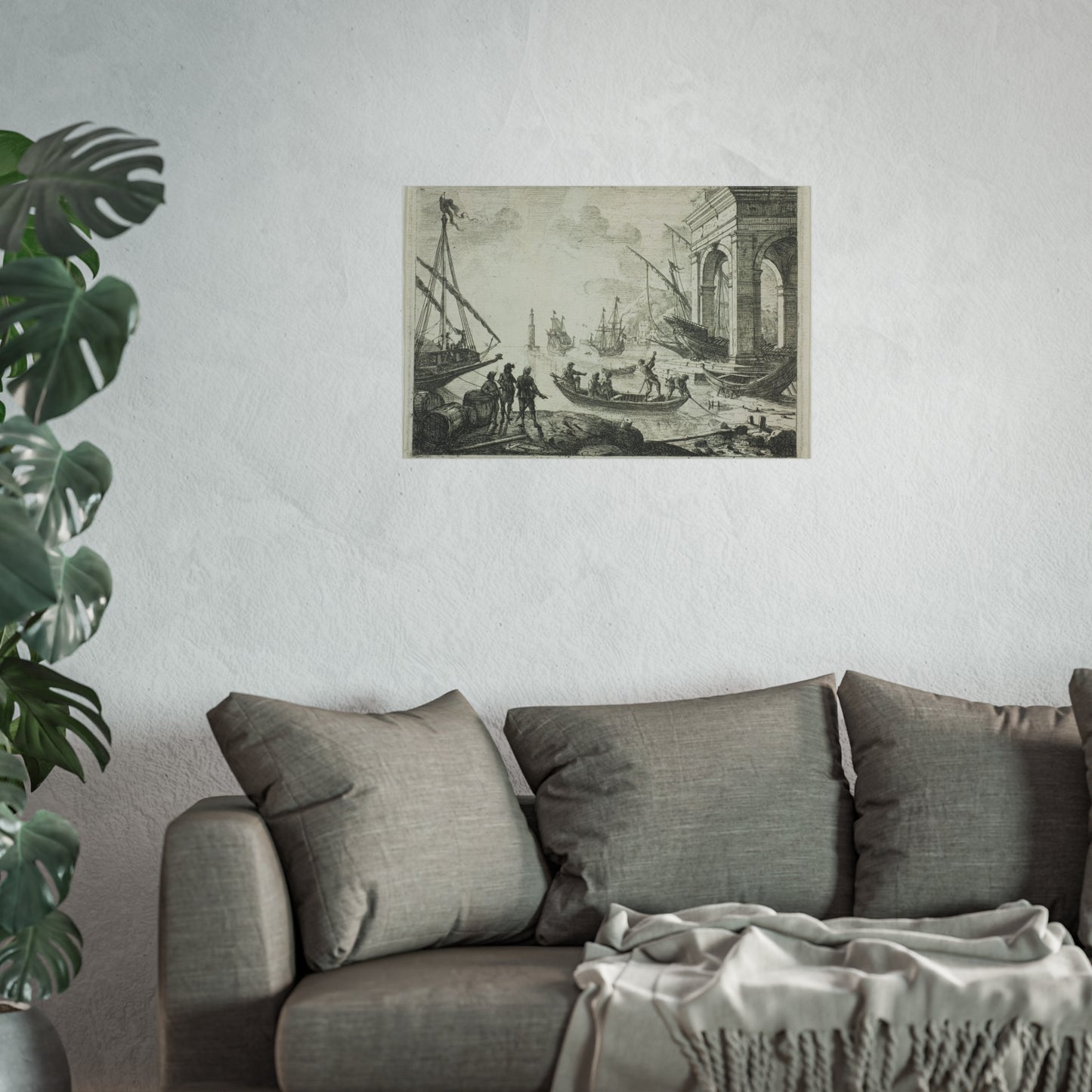 Claude Lorrain - Harbor Scene with a Lighthouse | Fine Art Poster