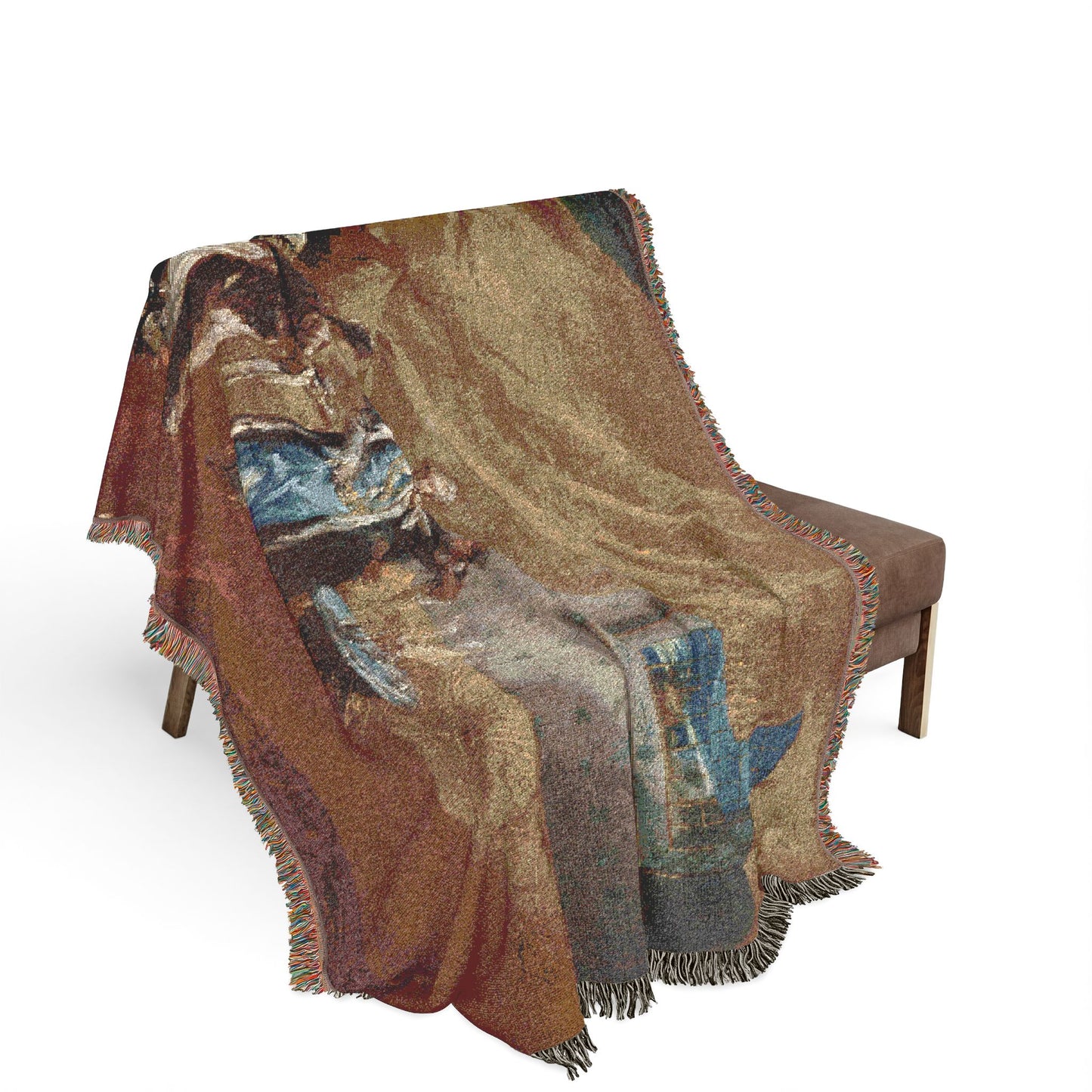 Giovanni Antonio Guardi - Interior A Sultana taking Coffee in the Harem | Woven Tapestry Blanket
