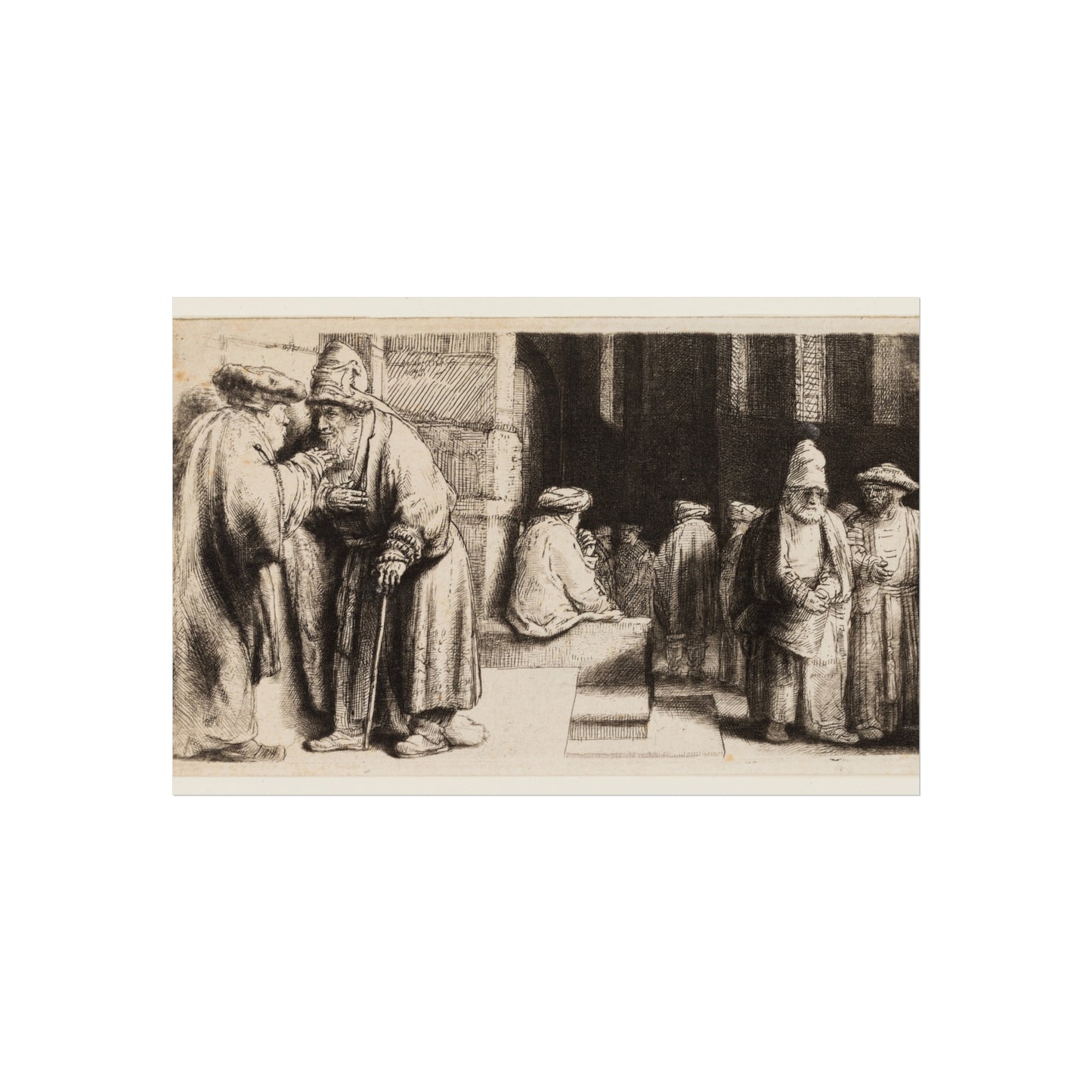 Rembrandt van Rijn - Jews in the Synagogue | Fine Art Poster