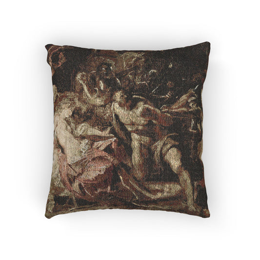 The Capture of Samson — Peter Paul Rubens Woven Pillow