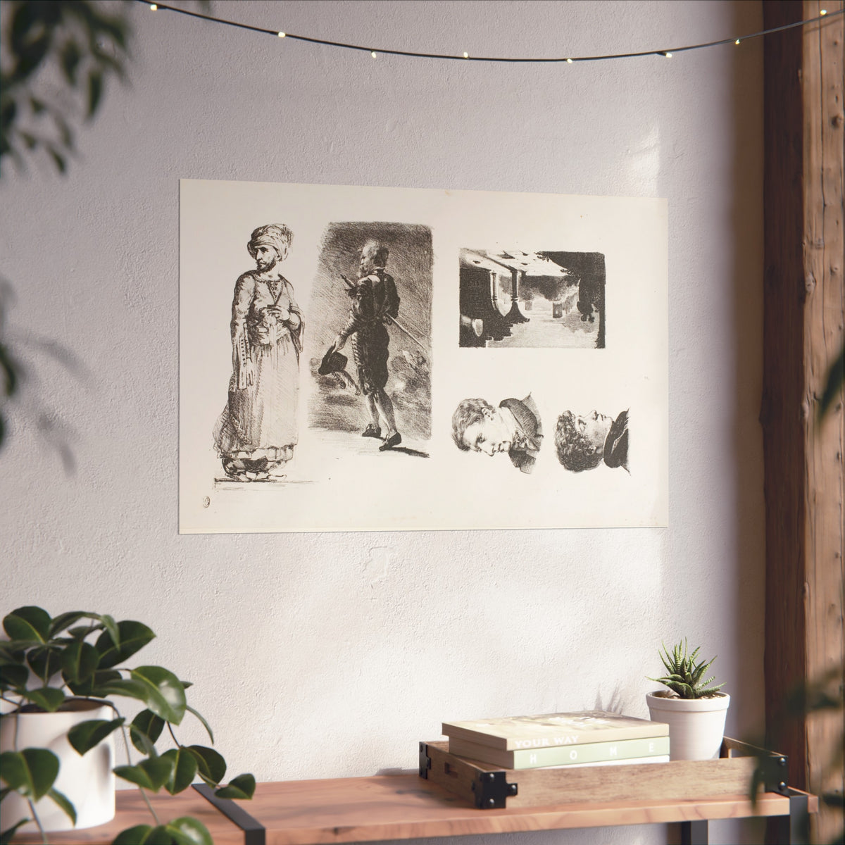 Sheet of Sketches — Eugène Delacroix Fine Art Poster