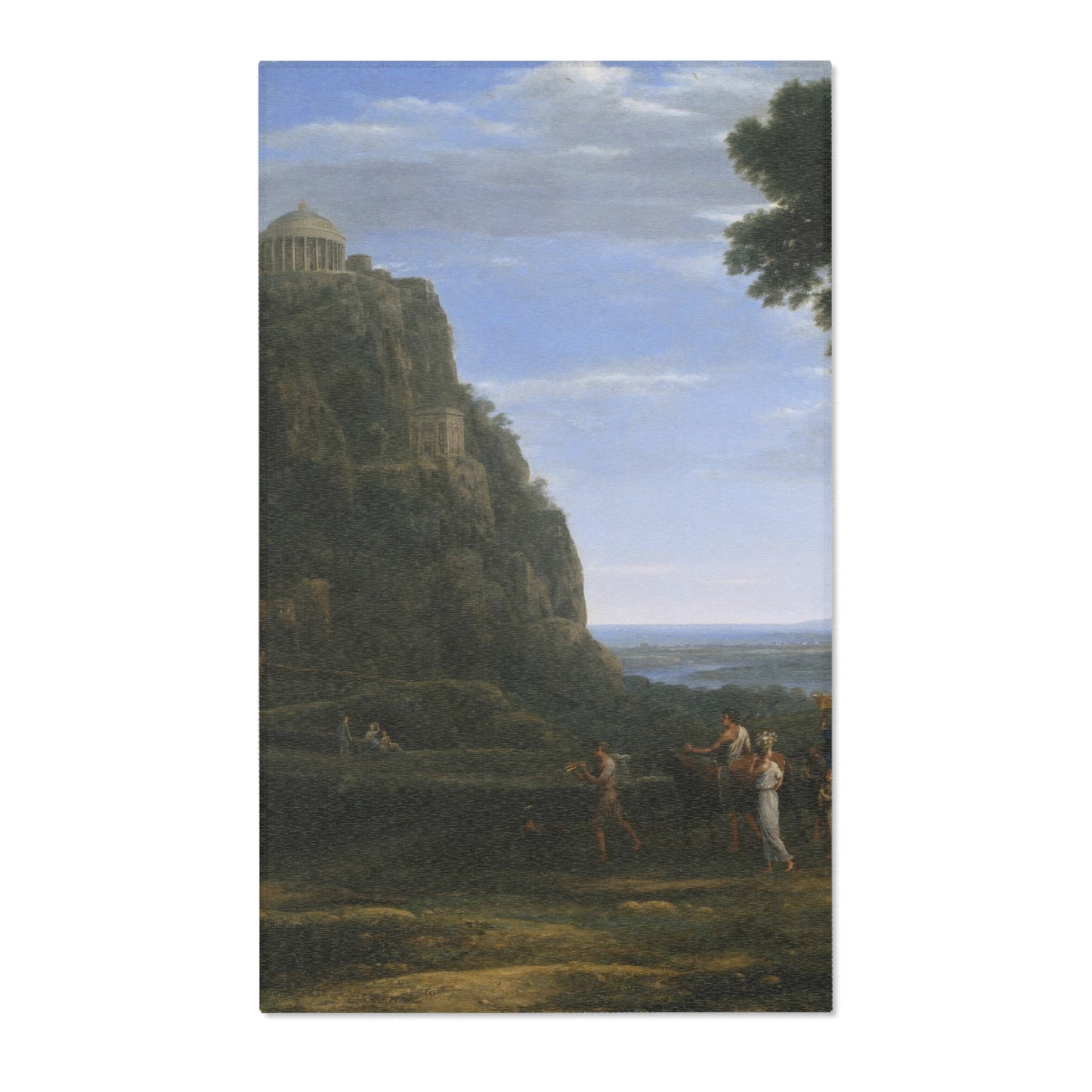 Claude Lorrain - View of Delphi with a Procession | Area Rug