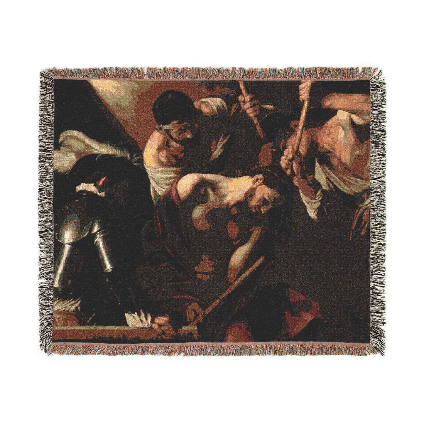 Michelangelo Merisi, called Caravaggio - The Crowning with Thorns - Google Art Project | Woven Tapestry Blanket