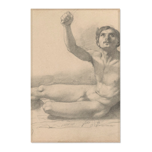 Study of a Male Nude — Degas Area Rug