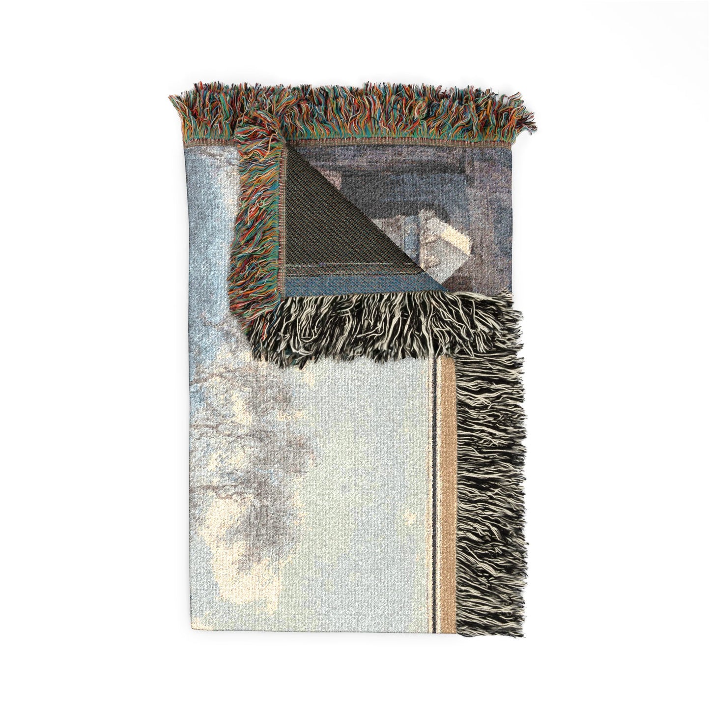 The Temple of Isis at Pompeii Woven Throw Blanket