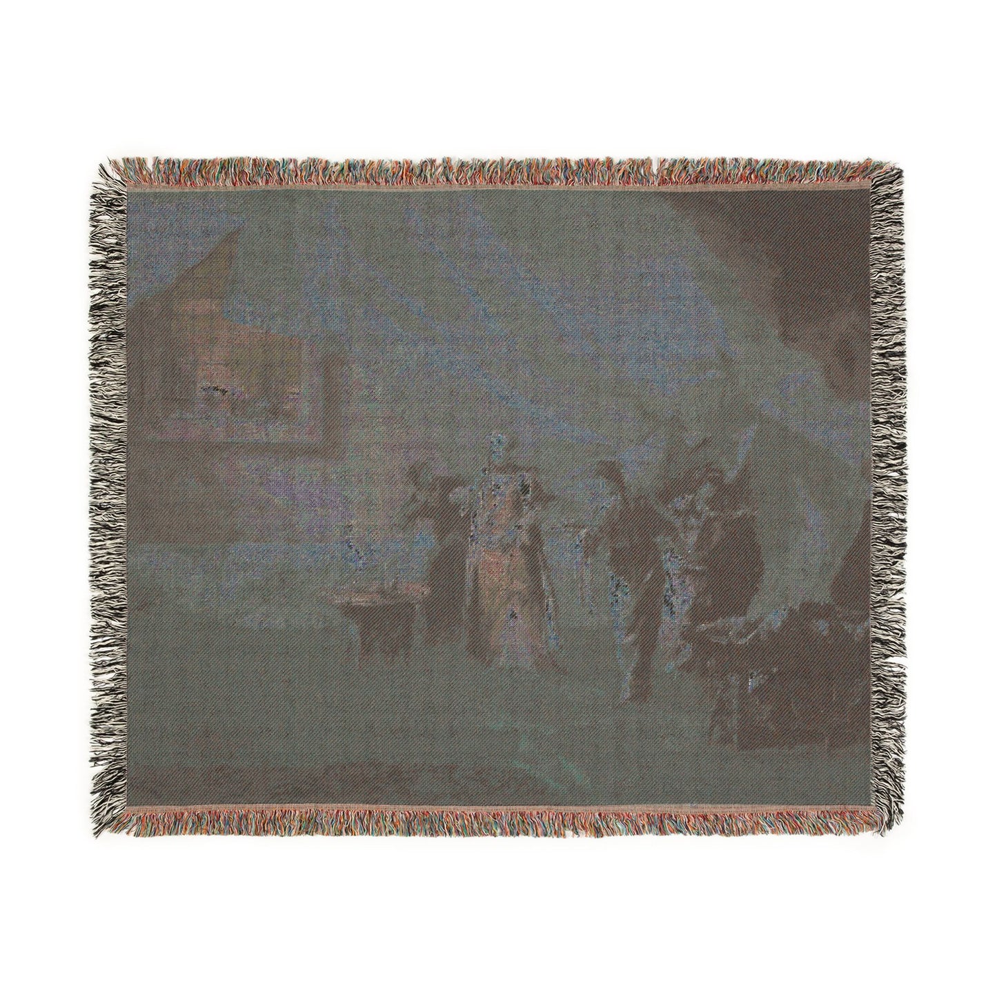 Giovanni Antonio Guardi - Interior A Sultana taking Coffee in the Harem | Woven Tapestry Blanket