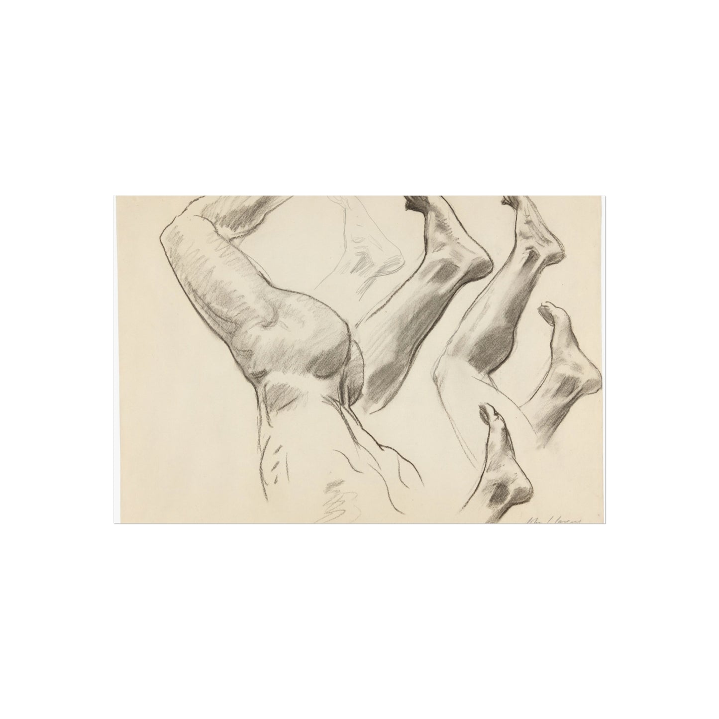 John Singer Sargent - Sketches of Legs and Feet | Fine Art Poster