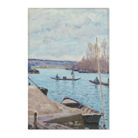 The Seine at Port-Marly, Piles of Sand — Sisley Area Rug