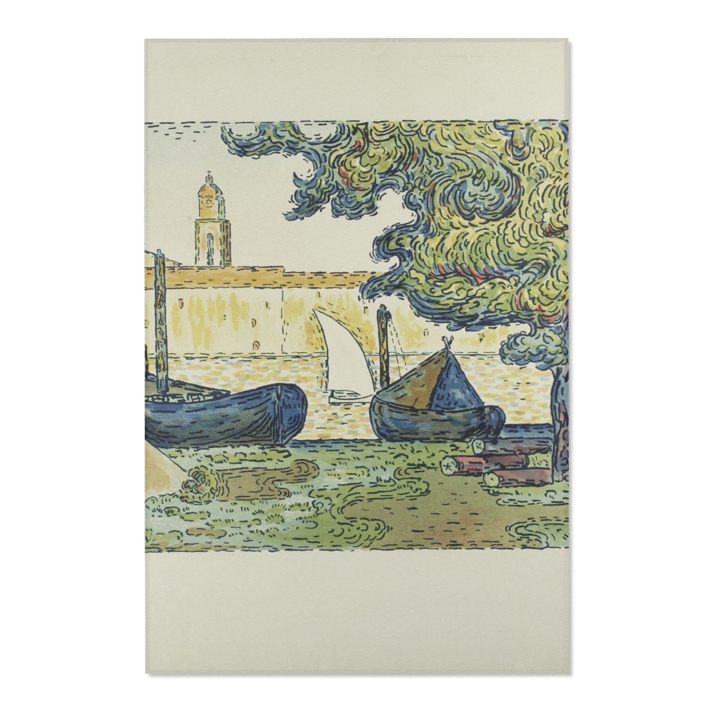 Paul Signac - The Port of St. Tropez II, from the seventh album of L'Estampe originale | Area Rug