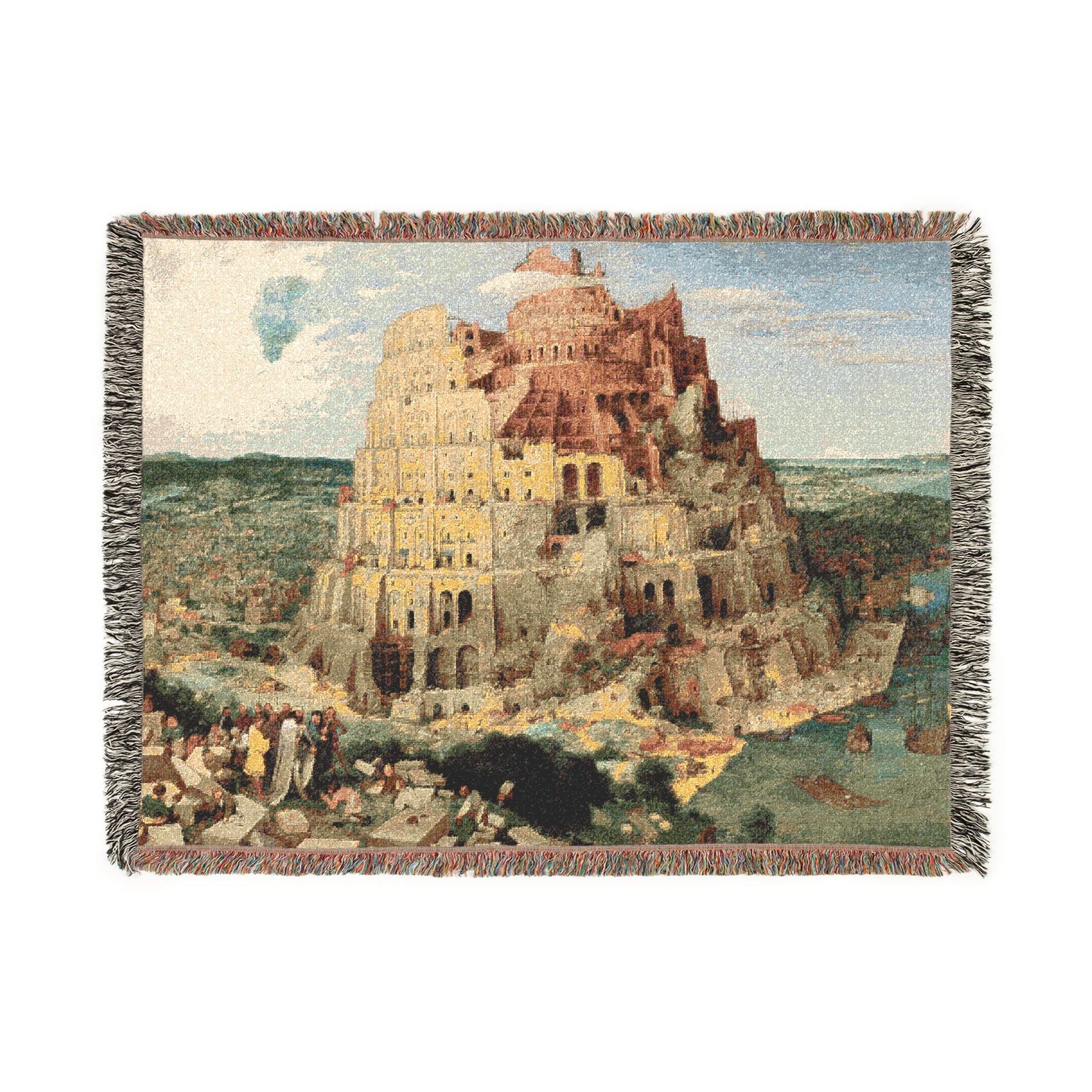 Pieter Bruegel the Elder - The Tower of Babel (Vienna) - Google Art Project - edited | Woven Tapestry Blanket