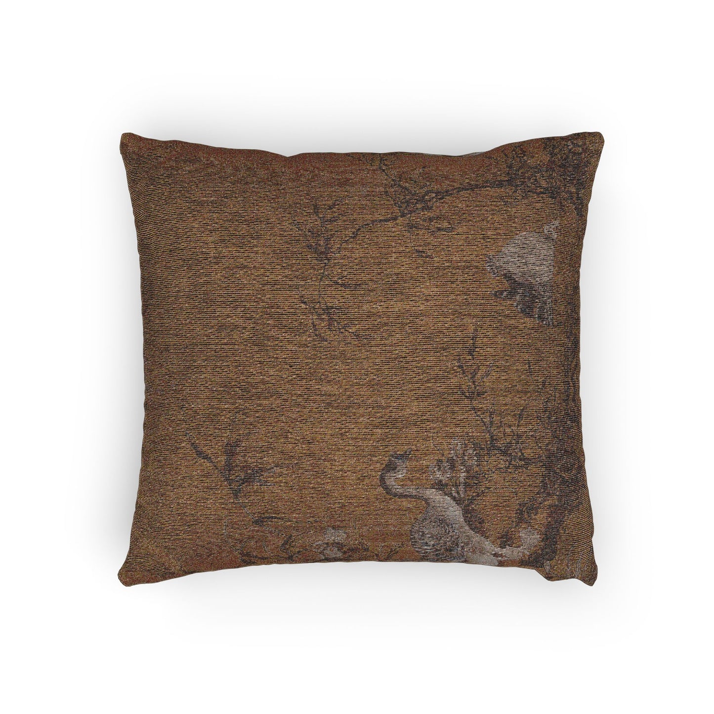 Geese on a Riverbank Woven Pillow