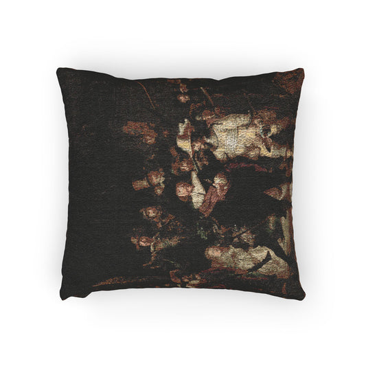 The Night Watch — Rembrandt van Rijn Woven Pillow