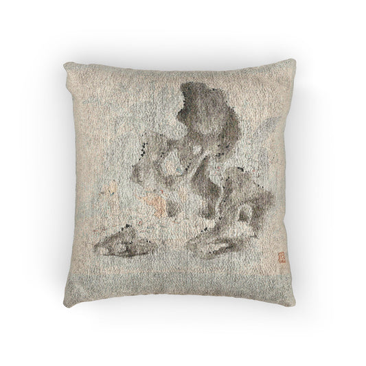 Children Playing Blindman's Buff in a Garden Pillow